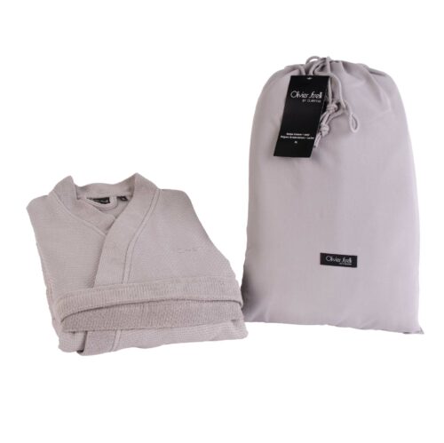 Peignoir de bain gris XL + sachet